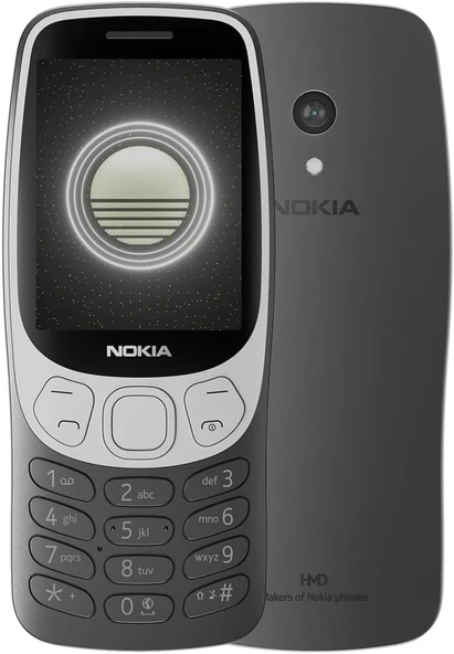 Nokia 3210 TA-1618 Tuşlu Cep Telefonu (2 Yıl Türkiye Distribütör Garantili) (Siyah)