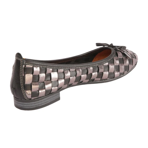 MAMMAMİA D25YA-525 FİYONK DETAYLI KADIN DERİ BABET - Resim 7