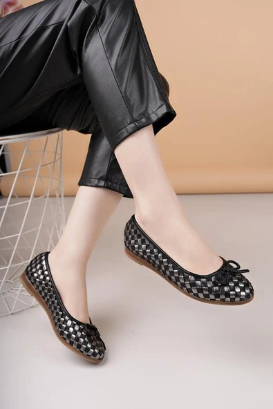 MAMMAMİA D25YA-525 FİYONK DETAYLI KADIN DERİ BABET - Resim 10