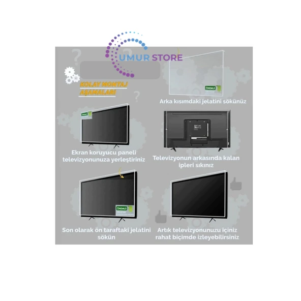 Toshiba 50" Inç 127 Ekran Tv Ekran Koruyucu Tüm Modeller - 5