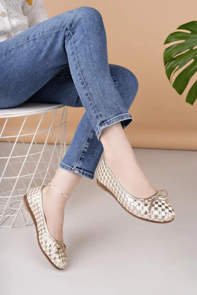 MAMMAMİA D25YA-525 FİYONK DETAYLI KADIN DERİ BABET - Resim 8