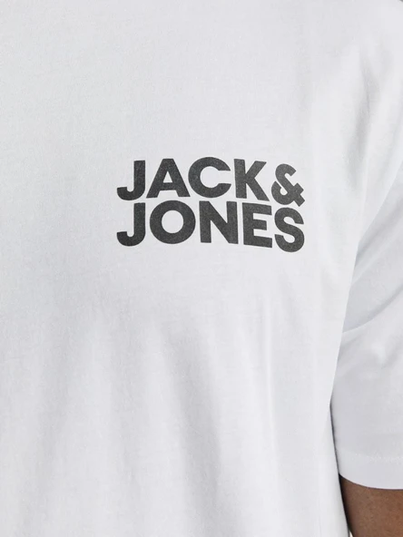 Jack Jones Corp Logo Plus Erkek Tişört 12158505 - 5