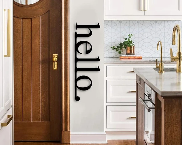 Hello Modern Ahşap dekoratif tablo ürün görseli