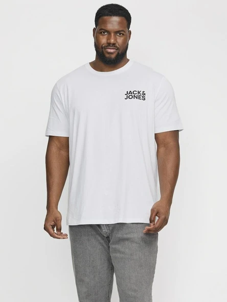 Jack Jones Corp Logo Plus Erkek Tişört 12158505 - 2