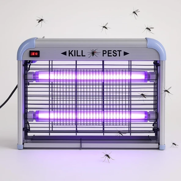 Coverzone Fişli Taşınabilir Sinek Öldürücü 30W Ultraviyole Mor Işık, Yatak Odası, Çocuk Odası, Bebek Odası Sinek Kovucu, 220V-240, Sinek Kovucu 49 x 9 x 27cm (MT-030) ürün görseli