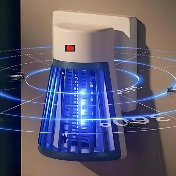 Kanji Prize Takılan UV Işık Sinek Öldürücü Lamba Mavi 1W, Düşük Enerji Tüketimi, Sessiz ve Etkili Böcek Kovucu, Kimyasal İçermez, Ev ve Ofis İçin - Resim 3