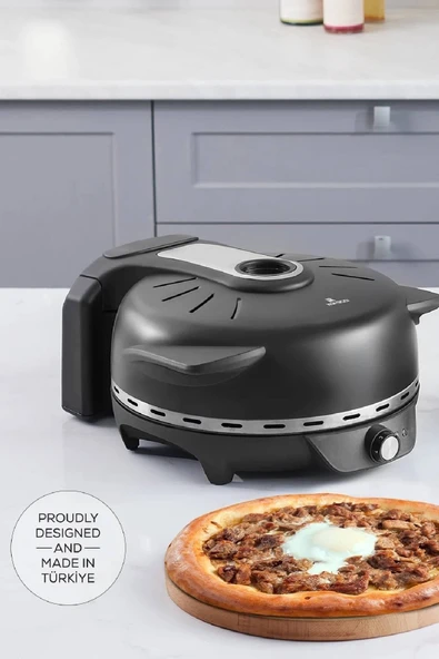 Gastro 10 in 1 Pizza Lahmacun ve Tandır Ekmeği Makinesi Biodiamond Matte Black - 2