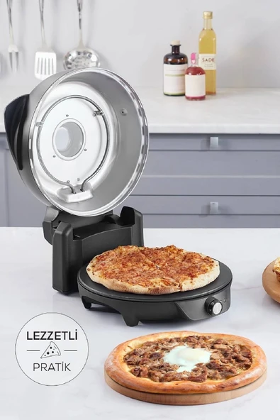 Gastro 10 in 1 Pizza Lahmacun ve Tandır Ekmeği Makinesi Biodiamond Matte Black