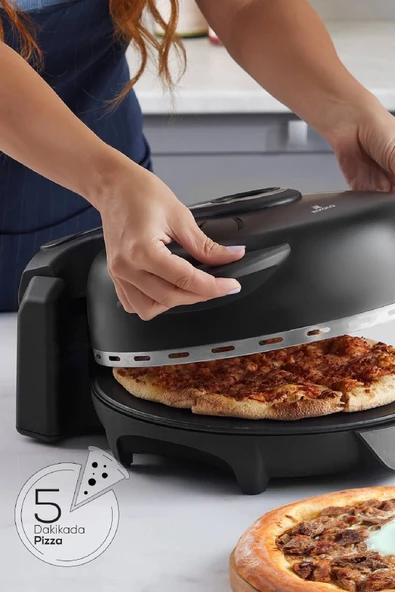 Gastro 10 in 1 Pizza Lahmacun ve Tandır Ekmeği Makinesi Biodiamond Matte Black - 3