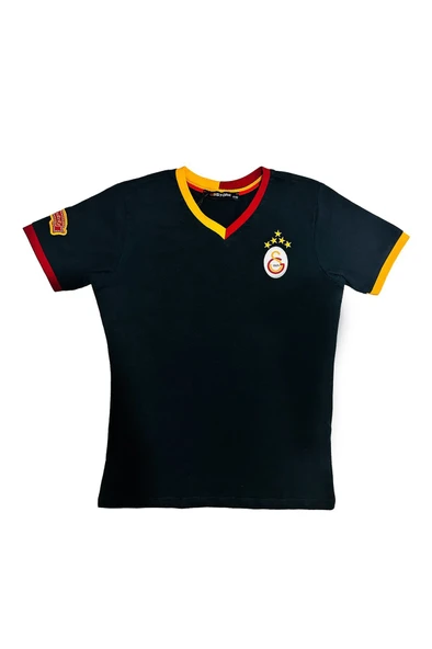 Galatasaray Orijinal 5 Yıldızlı Siyah Basic Çocuk T-shirt + Uçlu Kalem Set Hediyelik Ahşap Kutulu - 7