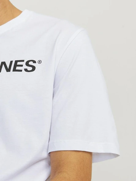 Jack Jones Logo Crew Neck Noos Erkek Tişört 12137126 - Resim 4