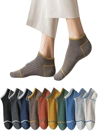 10'lu Erkek Çemberli Renkli Patik Ekonomik Paket Kısa Spor Sneakers Çorap - 2