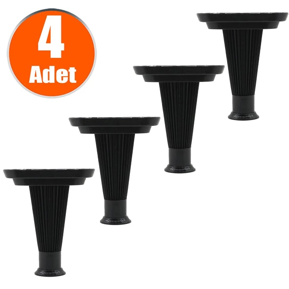 Mobilya Kanepe Ünite Koltuk Ayağı 15 Cm Siyah Baza Ayakları (4 ADET)