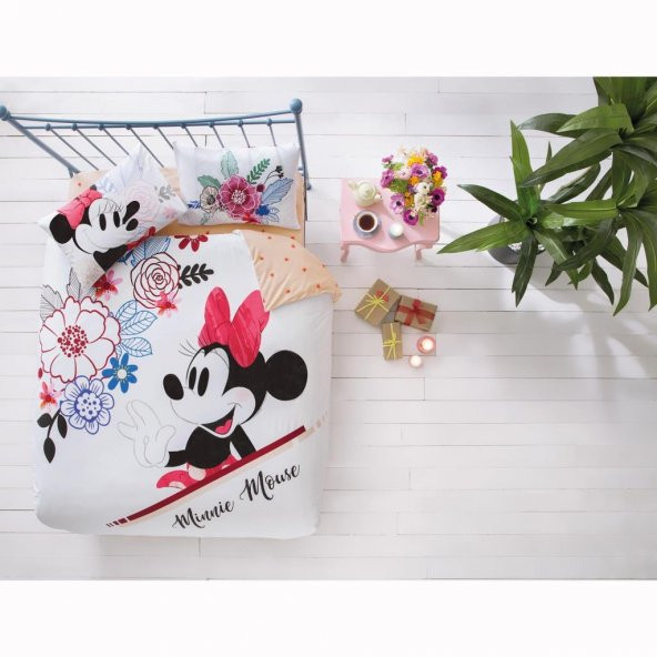 Taç Disney Minnie&Mickey Watercolor Ranforce Çift Kişilik Nevresim Takımı