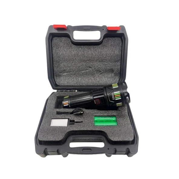 Pd-12800 45 Watt 4500 Lümen Zoomlu Profesyonel Avcı El Feneri