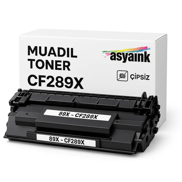 Asyaink HP CF289X Muadil Toner Çipsiz 10000 Sayfa Yüksek Kapasiteli