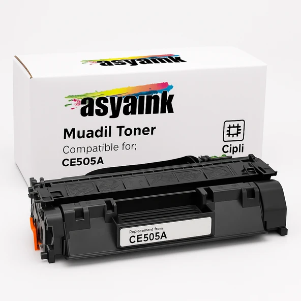 Asyaink HP 505A Muadil Toner Çipli 2500 Sayfa (05A)