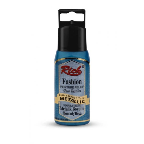 Rich Boyutlu Boncuk Boya 60cc Metalik Turkuaz ürün görseli