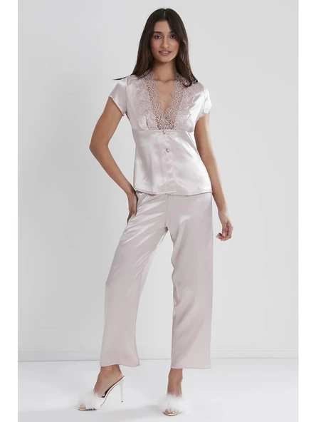 Pierre Cardin 6325 6'lı Saten Gecelik Sabahlık Takım - 3