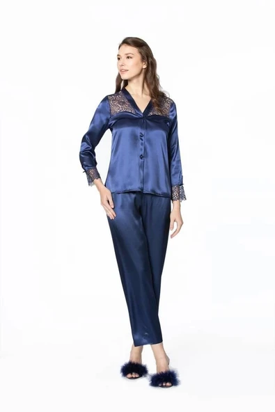 Pierre Cardin 6625 Kısa Gecelikli 6'lı İpek Set - 4
