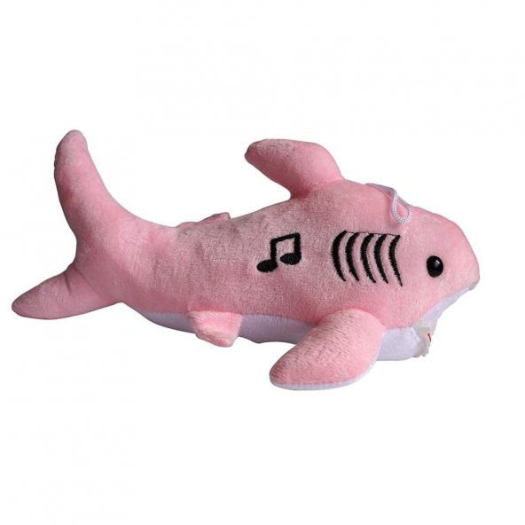 Müzikli Peluş Köpek Balığı Baby Sharky 30 Cm. - Pembe