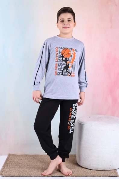 Kapitex 5180 Erkek Çocuk Desenli Uzun Kol Pijama Takımı - 4