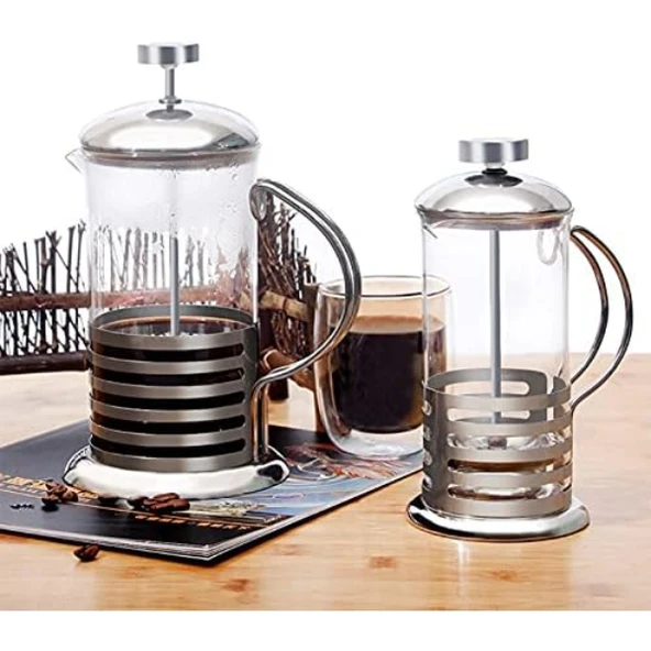 PASLANMAZ ÇELİK GÖVDELİ FRENCH PRESS KAHVE VE ÇAY DEMLEME APARATI - 4