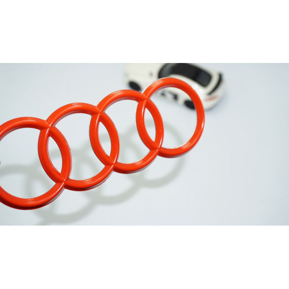 DK Tuning Motor Kapağı Kırmızı Amblem Logosu Audi İle Uyumlu