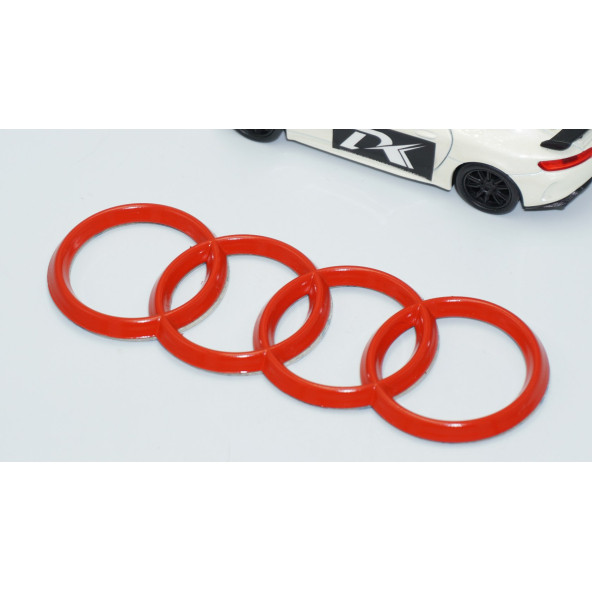 DK Tuning Motor Kapağı Kırmızı Amblem Logosu Audi İle Uyumlu - 4