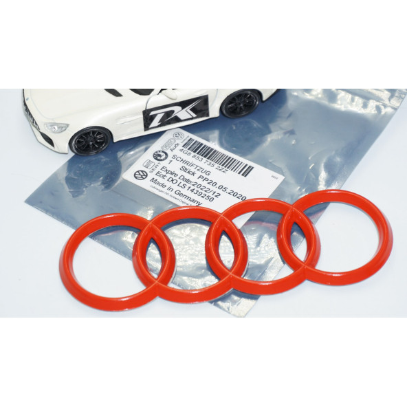 DK Tuning Motor Kapağı Kırmızı Amblem Logosu Audi İle Uyumlu - 6