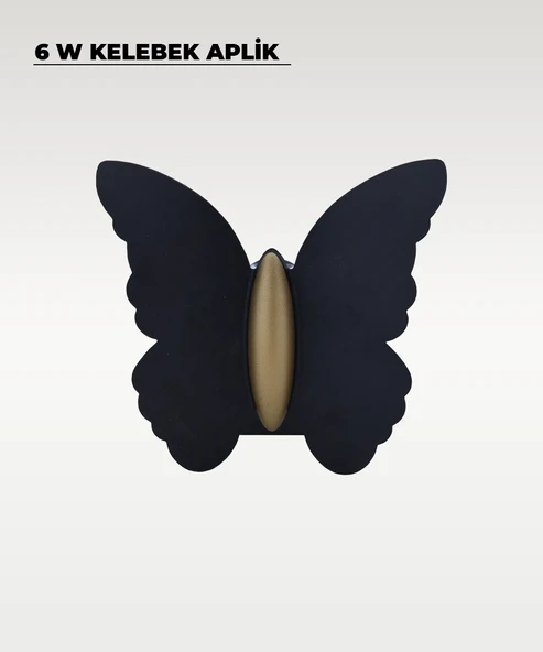 6W. Kelebek Aplik Çift Yönlü 3200K Sarı Işık - Resim 3