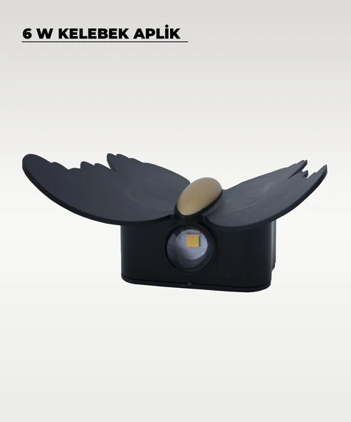 6W. Kelebek Aplik Çift Yönlü 3200K Sarı Işık - Resim 4