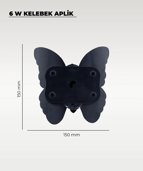 6W. Kelebek Aplik Çift Yönlü 3200K Sarı Işık - Resim 2