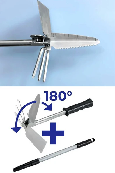 Maximex Teleskopik Saplı Fonksiyonlu Keser, Çapa, Testere, 3 Farklı Açıya Ayarlanabilir, Alman Ürünü - 3