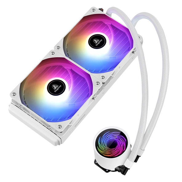 Segotep Bevere 240 Argb Beyaz Sıvı İşlemci Soğutucusu Am5 Ve Lga1700 Uyumlu - 4