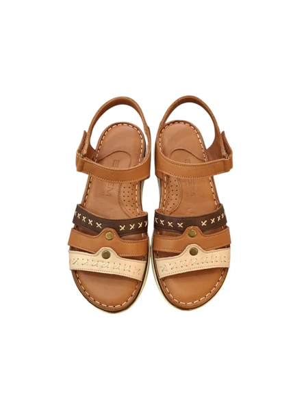 Esem 1703 Hakiki Deri Kadın Sandalet - Resim 3