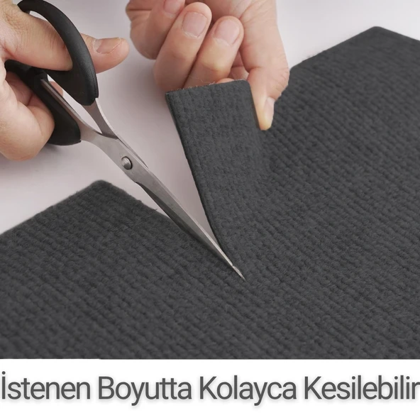 Beylini Kedi Tırmalama Halısı Yapışkanlı Her Yüzeye Uygulanabilir Kesilebilir Mobilya Koruyucu Mat Antrasit (40X50) - 2