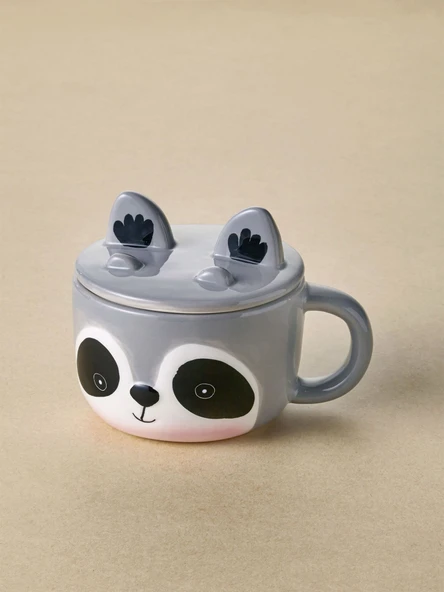 Rakun Kapaklı Kupa 330 ml - Resim 4