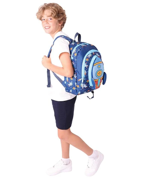 Kaukko Kids Okul Sırt Çantası Leather Astronaut L5260 - Resim 4