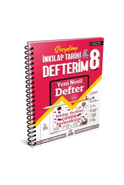 Arı 8.Sınıf İnkılap Tarihi Defterim Sosyalimo