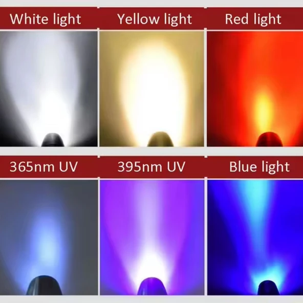 Uv Ledli El Feneri - Powerdex - Su Geçirmez - 20 W - Kırmızı - PD-9007 - Resim 4