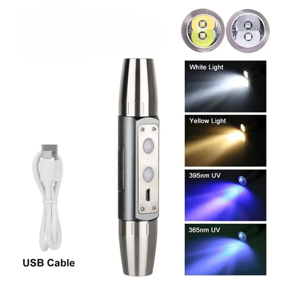 Uv Ledli El Feneri - Powerdex - Su Geçirmez - 20 W - Gold - PD-9007 - Resim 5