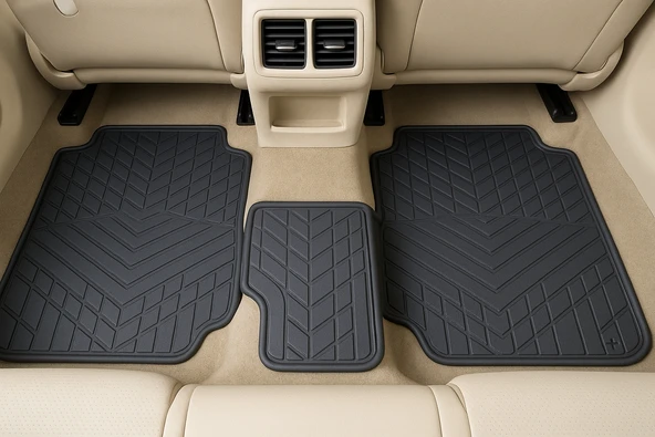 Universal Kauçuk Araç Paspas Takımı 4 Parça | Kaydırmaz, Kolay Temizlik, Tam Koruma - Resim 3