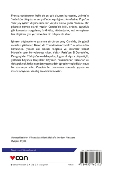 Candıde Yada İyimserlik Woltaıre Can Yayın - 3