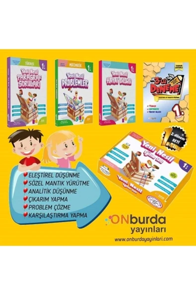 Onburda 1.Sınıf 2.Dönem Eğitim Seti 3 Lü