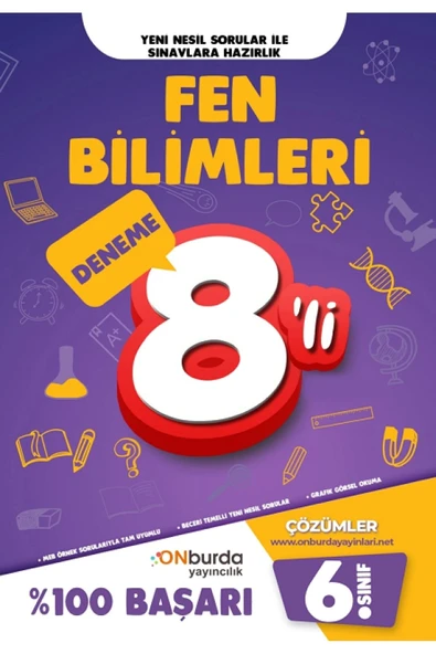 Onburda 6.Sınıf Fen Bilimleri 8 Deneme