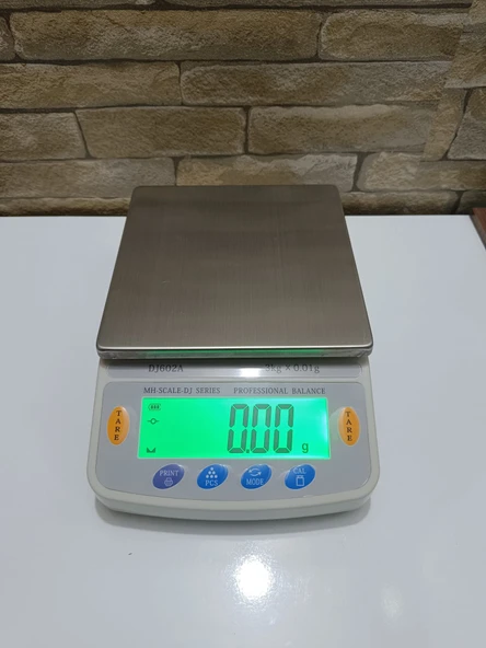 5 Kg Kapasiteli-0.01 gr Hassas Kuyumcu Laboratuvar Terazisi-Profesyonel Yazıcı Bağlantılı-Şarjlı - 7