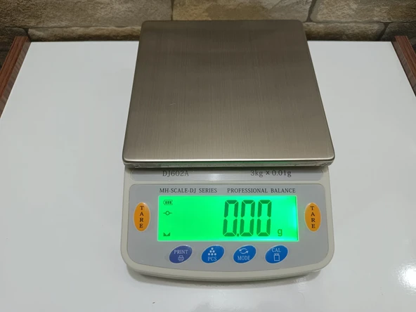 5 Kg Kapasiteli-0.01 gr Hassas Kuyumcu Laboratuvar Terazisi-Profesyonel Yazıcı Bağlantılı-Şarjlı - 2