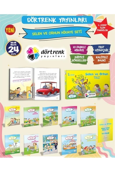 Selen Ve Orhun 10 Kitap 1-2.Sınıflara Hikaye Dörtrenk