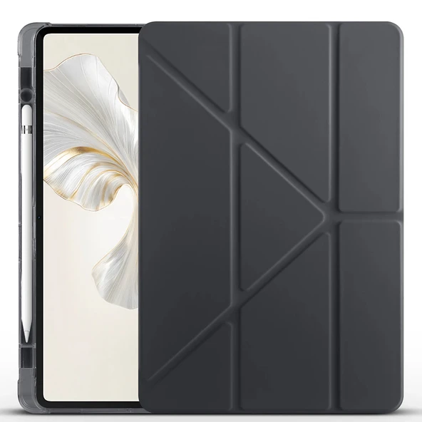 Honor Pad 9 Kılıf Zore Tri Folding Kalem Bölmeli Standlı Kılıf - 7